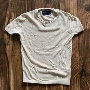 ABERCROMBIE Crew Neck Beige Tee XS